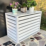 FGDIUCVN Mini-Split-Kondensatorabdeckung, Fenstereinheit-Klimaanlagenabweiser, Klimaanlagenrahmen aus Aluminiumlegierung und wasserdicht, geeignet für den Innen- und Außenbereich (Farbe: We