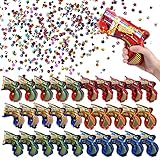 Joycabin Konfettikanone, 30 Stück Konfetti Pistolen Set, Konfetti Shooter Party Popper Biologisch Abbaubare Konfettibombe Für Karneval, Geburtstag, Hochzeit, Silvester, Partys, Jubiläum