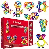 Limmys Magnetische Bausteine, Magnet Spielzeug Kinder für Jungen und Mädchen ab 3 4 5 6 7 8 Jahren, magnetbausteine pädagogisches Spielen, entdecken und Bauen, Magnetic Tiles Spielzeug