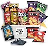 Tise Süsswaren Chips n Chill Box - Die Box zum Snacken (1Kg /12 Tüten) inkl. 6 Tütenclips, Paprika