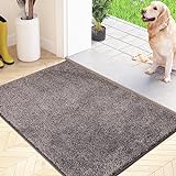 FCSDETAIL Schmutzfangmatte Innen 60 x 90 cm, rutschfeste Maschinenwaschbare Fußmatte, Sauberlaufmatte, Eingangstürmatte mit Wasserabsorbierenden, Fussmatte für Hund, Eingang, Haustür & Flur