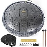 Stahlzungentrommel AKLOT Alloy Steel Tongue Drum 14 Zoll 15...