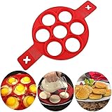 GUODCSA Nonstick Flip Herd Pfannkuchen Form Silikon 7 Kreise Wiederverwendbare Pfannkuchen Maker Ei Ring Küche Kochen Backen Werkzeuge (1PC)