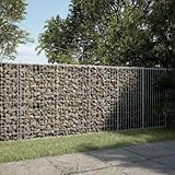 Qnhdfrt Gabione mit Deckel 250x100x100 cm verzinktes Eisen rostfreier Draht 3,5 mm Maschenweite 10x5 cm als Hochbeet Rankgitter Sichtschutz Outdoor für Garten Terrasse oder Balkon