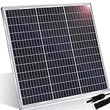 KESSER® Solarpanel Monokristallin Solarmodul Solarpanel - 100W 18 V für 12 V Batterien, Photovoltaik - Solarzelle Solaranlage PV-Anlage Solar für Wohnwagen, Camping, Balkon, Gartenhäuser