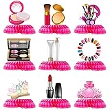 9Pcs SPA Tischdeko Mädchen SPA Honeycomb Dekoration für 3D Make up Theme Girl Birthday Party Tischaufsätze Supply