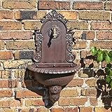 Wandbrunnen von CLGarden WB1 im nostalgischen Design Gartenbrunnen Wasserzapfstelle mit Waschbecken