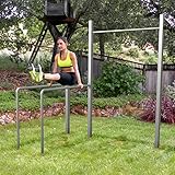 TOLYMP Dip Buin Kraftstation aus V2A Edelstahl/Turnstange & Dip Barren für Outdoor-Fitness/Calisthenics Dip Station aus hochwertigem Edelstahl/wetterfester Dip Bar für den Garten