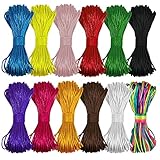 Ewparts Nylonschnur für Armbänder Armband Schnur für Perlen Nylon Faden Seidenschnur 12 Bündel 240 Meter Bastelschnur 1,5mm Satin Schnur für Schmuck,Handwerk,Makramee,Perlenschnur,Satinkordel 1.5mm