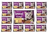 Whiskas Adult 1+ Pure Delight Geflügel Ragout in Gelee mit Huhn und Truthahn Katzennassfutter 52 Portionsbeutel, 13x4x85g, Hochwertiges Nassfutter für ausgewachsene Katzen