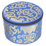 UPKOCH kleiner Koffer zur Aufbewahrung Meditations-Klangschalentasche tibetische Schale bläulich Singing bowl carry case Tasche für Klangschalen Aufbewahrungsbehälter Baumwolle Blue