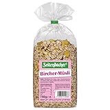 Seitenbacher Bircher Müsli I Vollkorngetreide I WeizenI Hafer I Cornflakes I Rosinen I 3x750g