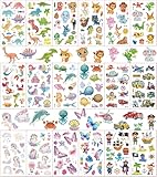 Meekye 220+ Glitzer Tattoos Kinder Set, Tattoo Kinder Mädchen Jungen Temporäre, Kinder Tattoos Mädchen Kindertattoos Jungs Glitzertattoos Kinder Festliches Geschenk