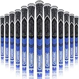Crestgolf Aktualisierte Multi-Compound-Golfgriffe für Golfschläger, Set mit 13 Stück, mehr rutschfest, ökologische Baumwollgarn-Faden-Technologie (Standard dunkelblau)