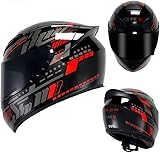 Bluetooth Modularer Motorradhelm Integralhelm Klapphelm Racing Moped Crash Street Touring Moped Motorradhelm Für Erwachsene Männer Frauen Integralhelm ECE-Geprüft A,M=54-56CM