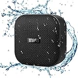 MIFA A1 Mini Lautsprecher Bluetooth, Technologie True Wireless Stereo, 15 Stunden Spielzeit, IP56 Wasserfester und Staubdichter Wireless Speaker mit 3,5mm Audio-Eingang, Schwarz