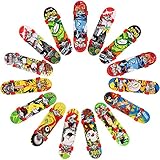 Dadabig 15 Stück Finger Skateboard Set Finger Skateboards Mini Griffbrett Bunt Skatepark Spielzeug Professionelle Fingerboard für Kinder als Geburtstag Geschenk Kleinspielzeug