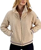 Tommy Hilfiger Damen Casual Sportswear Jacke, Hell-melierter Rehkitz, L