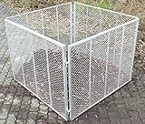 Komposter 100x100x80 cm Feuerverzinkt Metallkomposter aus Streckmetall Gartenkomposter Kompostbehälte Silber