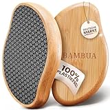 BAMBUA Hornhautentferner - [100% Anti-Hornhaut Effekt] Hornhaut Entfernen Fuß - Zur Fußpflege für schöne Füße - Effektives Nano Glass - Professionelle Pediküre - Premium Hornhautfeile (Schwarz)