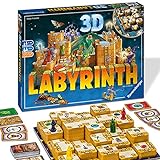 Ravensburger 26113 - 3D Labyrinth - Familienklassiker, Spiel für Erwachsene und Kinder ab 7 Jahren - Gesellschaftspiel geeignet für 2-4 Spieler - Schätze suchen