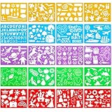 Firtink 20PCS Schablonen Kinder Weihnachten Malschablonen Set Schablonen Weihnachten Schablonen Zum Malen Schablonen Set Malen Schablonen Set Schablonen