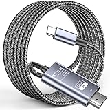 USB C auf HDMI Kabel 4K@60Hz 2M Geflochtener USB Typ C zu HDMI Adapter für Heimbüro Thunderbolt 4/3 Kompatibel mit MacBook Pro 2021/2020, MacBook Air,iPad Pro 2021, Surface Book 2,Galaxy S23 S22