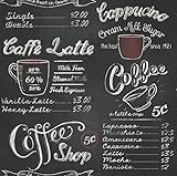 Portfolia - Rasch Vintage Retro Coffe Shop Cafe Schwarz Weiße Kreide Tapete 234602