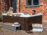 MSpa Whirlpool tragbar 2023 Tribeca | F-TR062W - NEU Modell | 6 Personen | kein Starkstrom |120 Luftdüsen - ganzjährige Nutzung | Holzoptik | App | UV-C + OZON Reinigung | 40°C | Outdoor Indoor Pool