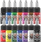 Tattoo Tinten Set 0.5 oz (15 ml) 14 Flaschen Standard Pigment Tattoo Supplies TI203-15-14