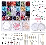 CGBOOM Schmuck Selber Machen Set, Edelsteine Perlen DIY Unregelmäßige Schmuckset mit Loch, Natürlicher Beads Bastelset Basteln Kit für DIY Schmuck Halskette Armband Ohrring Ringe, Mädchen Geschenk