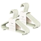 3 Sprouts - Kleiderbügel für Kinder – Baby und Kleinkinderkleidung - Nachhaltige Kleiderbügel aus Weizenstroh Kunststoff, Kinder-Kleiderbügel, 30 Stück - Grün