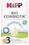 HiPP 3 Bio Combiotik (4 x 600g), Folgemilch ab 10. Monat, mit natürlichen Milchsäurekulturen, Vitamine C und D, GOS, Omega-3 (DHA, ALA), in bester Bio-Qualität